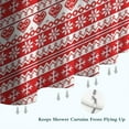 thumbnail image 6 of Red and White Christmas Pattern Shower Curtain 84"x72" ,Bathroom Decorative Shower Curtains Set with 12 Hooks,Modern Waterproof Washable Shower Curtain, 6 of 6