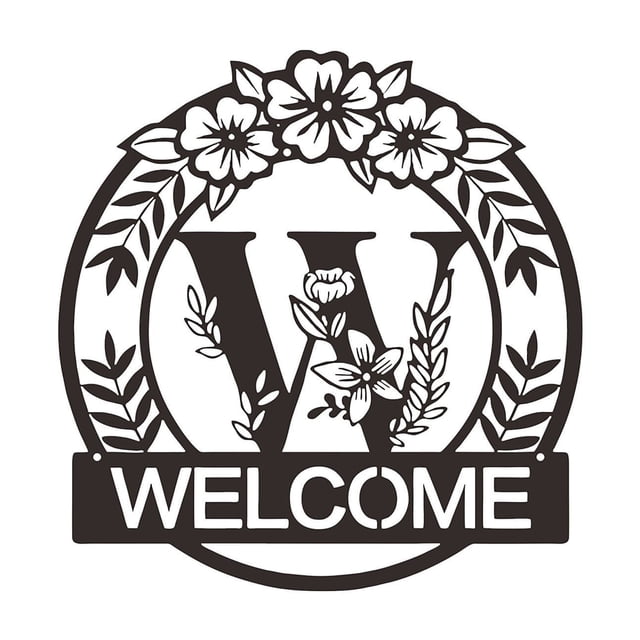 Price cut Home Exterior Wall Decoration 26 English Letters Exterior Wall Welcome Hanging Iron Art Crafts