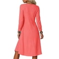 thumbnail image 5 of Omexry Cute Summer Dresses Women's Fashion And Leisure Splicing Long Sleeve Round Neck Loose And Comfortable Dress, 5 of 7