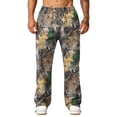 thumbnail image 5 of LTTVQM Men's Realtree Leaf Camo Wide Leg Pants Mountain Field Forest Camo Multi Side Slip Pockets Elastic Waistband Summer Outdoor Wide Leg Pants Brown L, 5 of 7