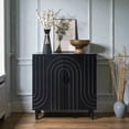 thumbnail image 3 of Tcbosik Buffet Cabinet with Storage, Sideboard with 2 Doors, Cupboard for Kitchen, Dining Room, Living Room, Easy Assembly, Black, 3 of 9
