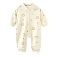 thumbnail image 7 of WUANDIXFA Baby Girl Rompers 3 6 9 12 18 24 Months 2T 3T Unisex Soft Sleeper Cotton Long Sleeve Romper Newborn Daily Outfit Baby Girl Outfits,Orange,9-18 Months, 7 of 7