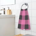 thumbnail image 5 of Pink Checkered Grid Pattern Cotton Face Towel Soft Hand Towel Absorbent Bathroom Towel for Kitchen Hotel, 5 of 7