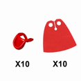 thumbnail image 1 of MOC Medieval Soldiers Figure Accessories Building Blocks Hood Cape Pilot Football Helmets Backpack Goggles Guns Mini Toys Bricks 20PCS, 1 of 3