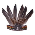 thumbnail image 4 of Tocado de plumas para hombres y mujeres, banda elástica para el cabello, tocado , diadema para espectáculo de escenario,, 4 of 7