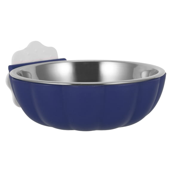 LEORX Parrot Feeding Trays Bird Food Bowl Stainless Steel Blue 1Set