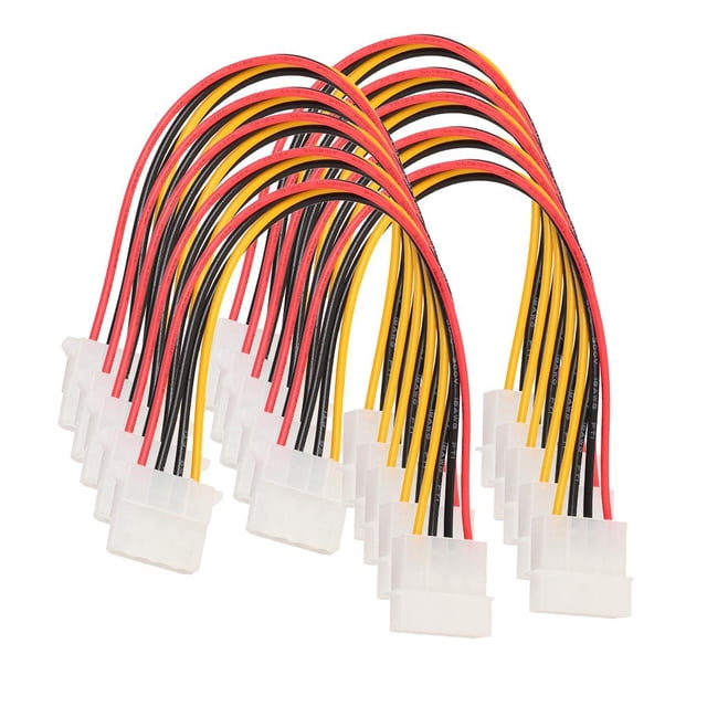 10 Pcs Cable de Extensión Adaptador Alimentación Complimentos Fácil Instalación Conveniente Duradero Hugo Cable de alimentación de 4 pines