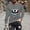 Gray, variant on Men's Graffiti X-Eyes Smile Face Print Round Neck Long Sleeve Casual T-Shirt Top