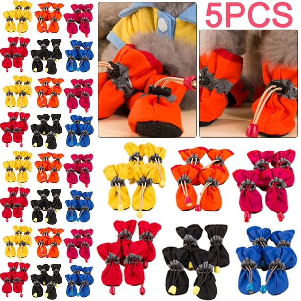 5 Pares Calcetines Elásticos para La Lluvia Con Protectores Patas Accesorios (7#)