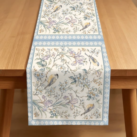 ARTSLION Waterproof Table Runner 13x180 Inch Polyester Wipe Clean Patio Garden Dining Decor