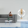 thumbnail image 2 of Figura abstracta de un pensador, escultura decorativa con números , reloj de pared silencioso para oficina, hogar, bar, boda o sala de estar., 2 of 8