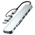 thumbnail image 1 of QUMIIRITY USB Port Connection USB Hub Extender Aluminum Alloy 1Pack for Tech Users Back to School, 1 of 8