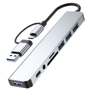 QUMIIRITY USB Port Connection USB Hub Extender Aluminum Alloy 1Pack for Tech Users Back to School