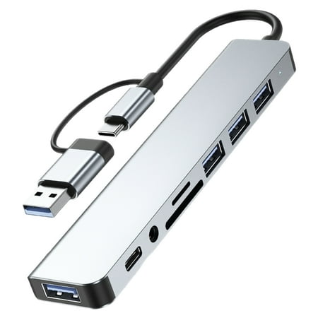 Yardwe Compact Typec USB Hub for Computer Multiple Interfaces Easy to Use