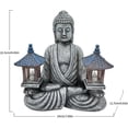 thumbnail image 2 of Solar Buddha Garden Statue, Resin LED Decor for Patio Lawn, 8.1x4.5x9.1 in, 2 of 5