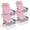 Pink, variant on Costway 4-Pack Folding Backpack Beach Chair 5-Position Outdoor Reclining Chairs with Pillow Blue