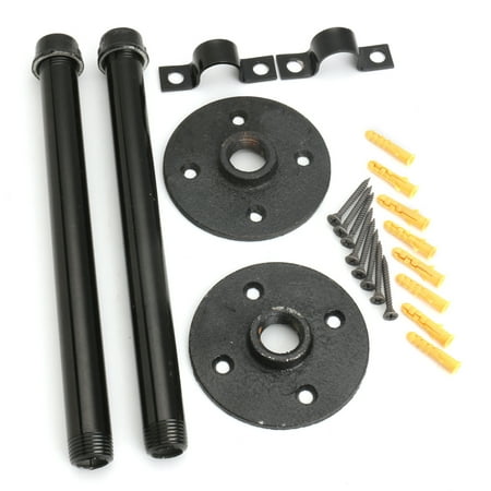 2pcs Industrial Black Iron Pipe Shelf Brackets 8 7 Steampunk