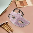thumbnail image 4 of Unique Bargains 1 Pc Pointed Head Dragon-Design Half Face Party Mask for Masquerade Party Light Pink, 4 of 5
