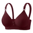 thumbnail image 5 of Lixiuxyad Soft Breathable Bras For Comfortable Wireless Lightweight Support Non Padded Everyday T Shirt Bra With Side Coverage,Bras for Women Red 38, 5 of 5