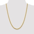 thumbnail image 4 of 14K Yellow Gold Rope Chain Necklace 24 inch 4.25 mm Semi Solid with Lobster Clasp, 4 of 4