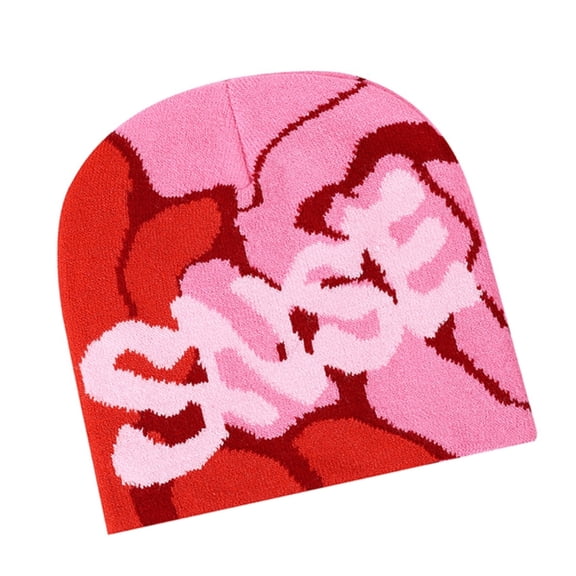Hiphop Knitted Hat with Jacquard Letter Warm Fashion Hat Winter Headwear