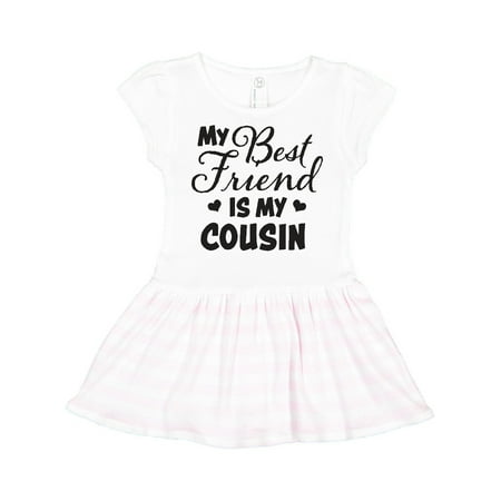 

Inktastic My Best Friend is My Cousin with Hearts Gift Toddler Girl Dress