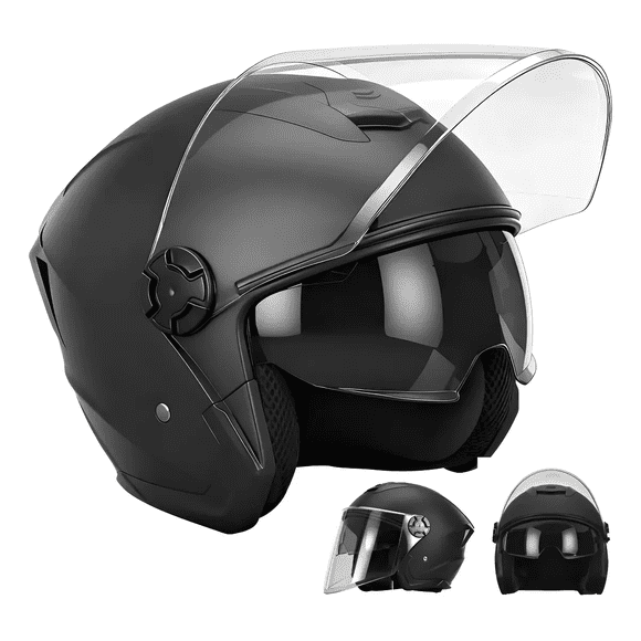 Casco Moto Abatible Con Doble Mica Para Hombre O Mujer Xtellar negro