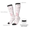 thumbnail image 4 of Naloa Cute Piggy Ballerina Thigh High Socks Extra Long Stretchy Sock Women Over Knee High Opaque Stocking Daily Wear, 4 of 6