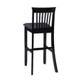 thumbnail image 4 of Linon Torino 30" Craftsman Indoor Wood Bar Stool, Black/Black Faux Leather, 4 of 9