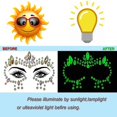 thumbnail image 4 of 8sets Noctilucent Face Gems Rave Blacklight Body Stickers Glow In The Dark Luminous Face Jewels Fluo, 4 of 5