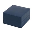 thumbnail image 1 of Caja de almacenamiento para un solo reloj, estuche portátil para regalo de aniversario, sencilla, para hombres y mujeres, compacta, con funda de reloj con almohada extraíble. Azul oscuro, 1 of 10