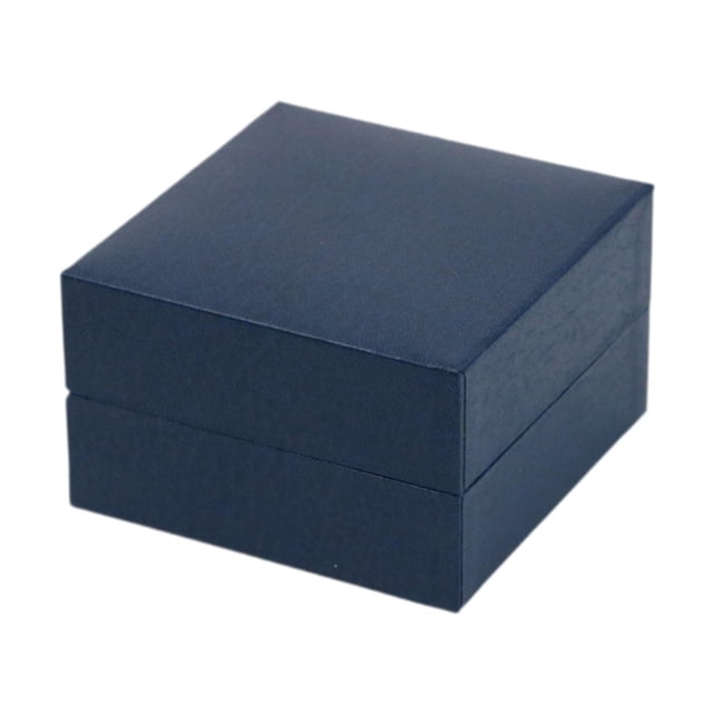 Caja de almacenamiento para un solo reloj, estuche portátil para regalo de aniversario, sencilla, para hombres y mujeres, compacta, con funda de reloj con almohada extraíble. Azul oscuro