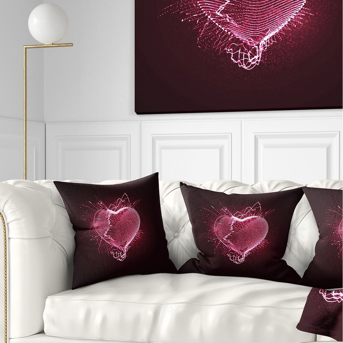 Designart CU7921-26-26 Happy Valentine/’S Day Throw Pillow 26 x 26