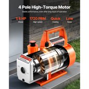 KFFKFF 3.5 CFM 1/4 HP Single Stage Rotary Vane Vacuum Pump, Ideal for HVAC Systems, Includes Oil Bottle, 1720 RPM, Suitable for Automotive AC Maintenance and Resin Degassing