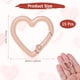 thumbnail image 3 of Clip en forma de corazón Uxcell [Paquete de 15] - Clip de llavero con gancho de resorte [Rosa/Aleación de aluminio], 3 of 6