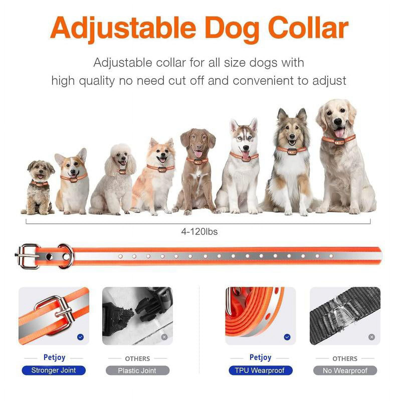 Petjoy 2-in-1 Bark Collar,Remote Dog Training Collar,Adjustable Electronic Dog Collar,Shock Collar for Large Medium Small Dog,w/3 Modes,IPX7, 3300FT Remote Range(1 Dog).
