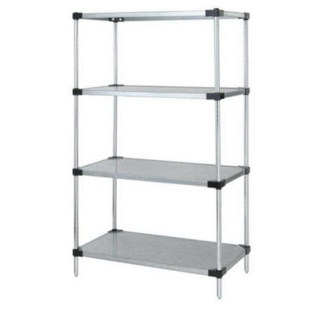 

Solid 4 Shelf Starter Units Stainless Steel - 21 x 30 x 74 in.