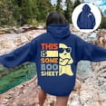 thumbnail image 2 of WEAIXIMIUNG Sweat à Capuche Blanc pour Femmes Mode Décontractée Lettres Imprimées devant et derrière Sweat à Capuche Décontracté Ample 4, 2 of 4