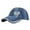 Blue, variant on Gyujnb Unisex Throwback Washed Denim Baseball Cap with Heart Rhinestone Detail for Casual Daily Wear,One Size