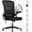 Dark Black, variant on Ergonomic Office Chair, Mid-Back Computer Chair with Adjustable Height, Flip-Up Arms and Lumbar Support,  Mesh Desk Chair for Home Study Working