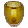 thumbnail image 2 of Bergamo Art Handmade Glass Vase in Amber, 2 of 8