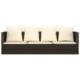 thumbnail image 3 of vidaXL Patio Lounge Bed with Cushions Adjustable Day Bed Sofa Poly Rattan, 3 of 8