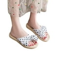 thumbnail image 3 of ZTTD Women's Shoes Wear Non-Slip Comfortable Fashion Bow Polka-Dot Slippers White, 3 of 8