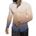 thumbnail image 1 of Chemise à Manches Longues Imprimée Complète à Col à Revers Simple pour Hommes Automne Hiver, 1 of 2