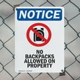 thumbnail image 5 of (2 Pack) No Backpacks Allowed OSHA Notice Sign 10 Inch X 14 Inch Indoor / Outdoor Rust-Free Aluminum Metal Signs for Workplace, Workshop, and Construction Site, Made in the USA, 5 of 8