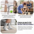 thumbnail image 3 of GERVRA Diabetic Socks for Men and Women – 3 Pack Non-Binding Extra Wide Top, Cotton Blend Crew Socks for Swollen Feet (10-13, White), 3 of 6