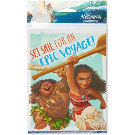  Moana  Invite and Thank You Combo Pack 8 Count Party  