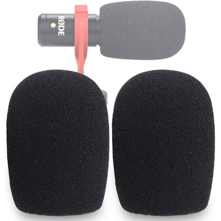 SUNMON VideoMicro Windscreen Foam Filter - Wind Shield Deadcat Fits Rode VideoMic Me Me-L Compact Microphone (2 PACK)