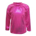 thumbnail image 4 of EGNMCR Blouses et Chemises à Manches Longues Col Rond Tenue de Performance Pailletée pour Enfants T-shirt à Manches Longues Col Rond pour Enfants polyester top, 4 of 6