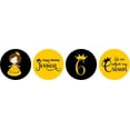 thumbnail image 1 of Darling Souvenir 190 Pcs Princess 6th Birthday Custom Stickers chocolate Candy Labels-Yellow, 1 of 1